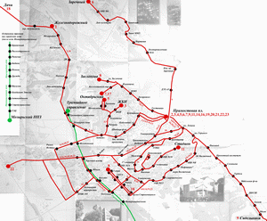 Схема движения общественного транспорта гомель